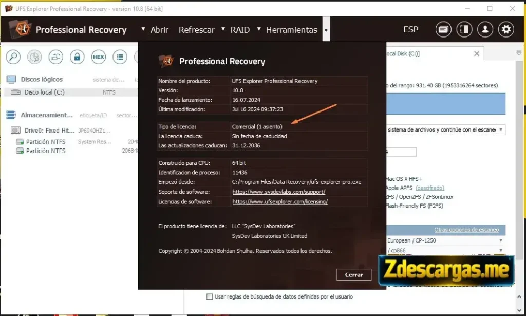 UFS Explorer Pro Full Multilenguaje Español