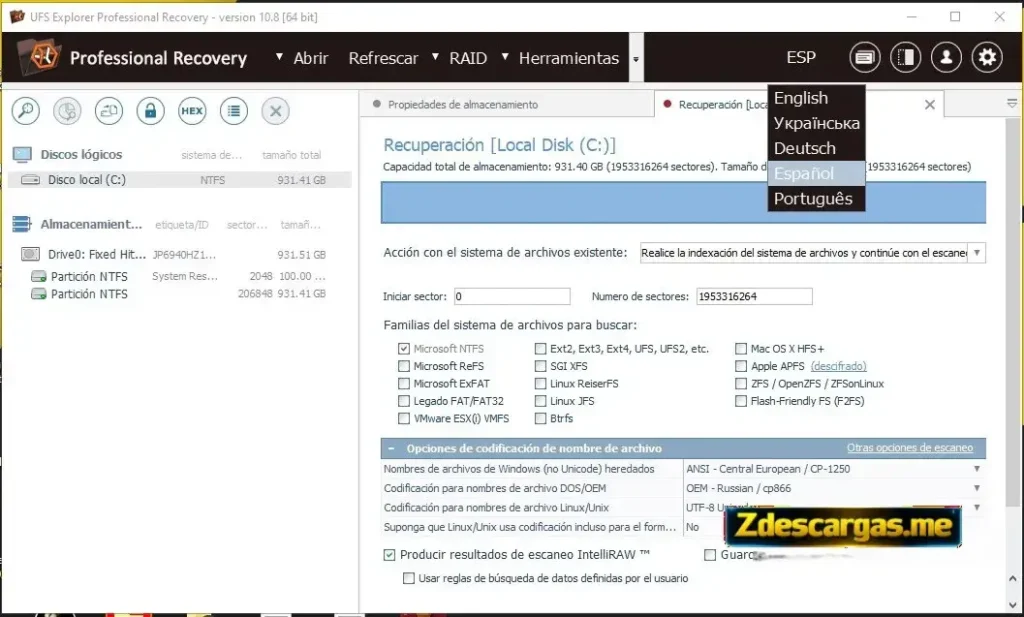 UFS Explorer Pro Full Multilenguaje Español